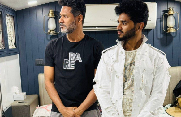 மகனுடன் கடற்கரையில் அசத்தல் நடனம் ஆடிய பிரபுதேவா